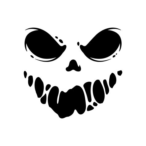 Download the Scary Ghost Horror Face Silhouette Vector For Carving On Halloween Pumpkin 2756727 ...