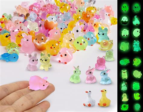 Amazon.com: SparkleFab Tiny Resin Animals to Hide 100 Pcs Mini Resin ...