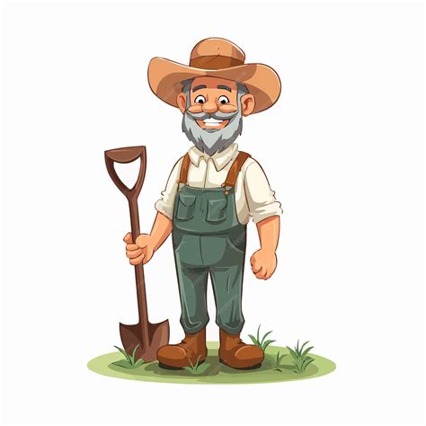 Illustration Vectorielle De Personnages De Dessins Animés De Fermiers ...