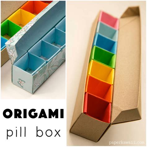 Origami Pill Box Organizer Tutorial