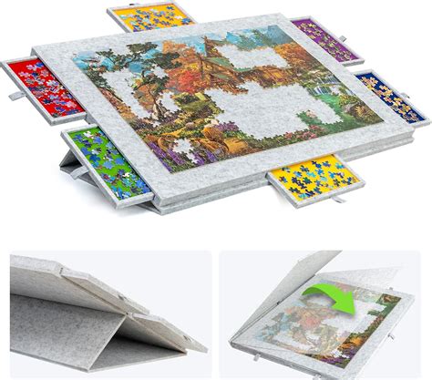 Amazon.com: LAVIEVERT 1500 Piece Tilting Jigsaw Puzzle Board with 2-in ...