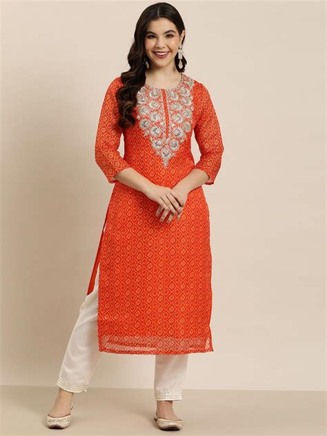 5 Beautiful Orange Embroidered Suits For Women | Herzindagi
