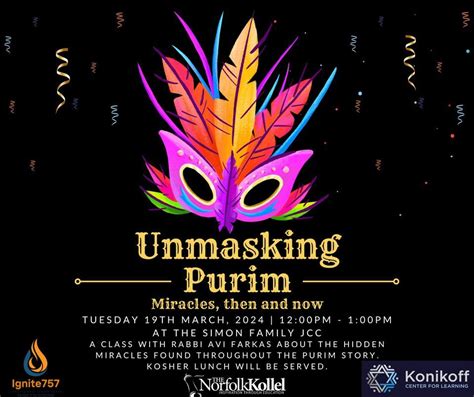 Pre-Purim class: Unmasking Purim, Miracles, Then and Now, Simon Family ...