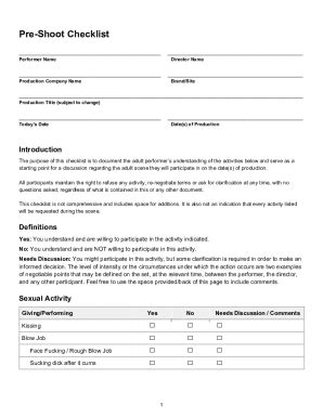 Image result for Pre-Production Checklist Template PDF
