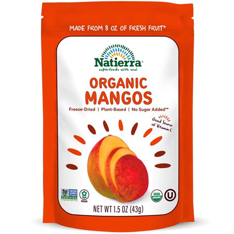Snapklik.com : NATIERRA Organic Freeze-Dried Mangos USDA Organic, Non ...