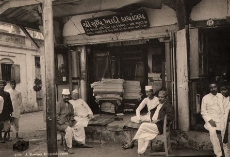 A Bombay (Mumbai) Drygoods Store - c1920's - Old Indian Photos