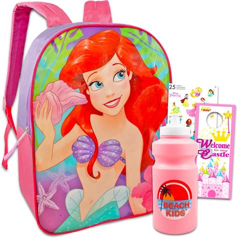 Amazon.com | Disney Little Mermaid Backpack Kids - Bundle with 16 ...