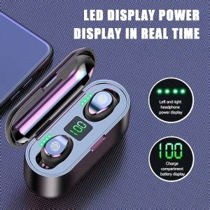 BOOMFIRE Exclusive Earbuds F9 Wireless with Power Bank LED Display Fast ...