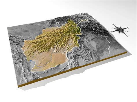 Afghanistan High Resolution 3D Relief Maps 3D model | CGTrader