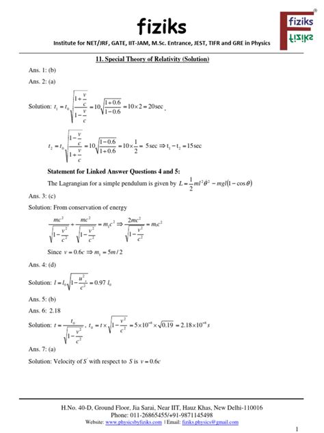 Image result for Sample Problem Special Relativity