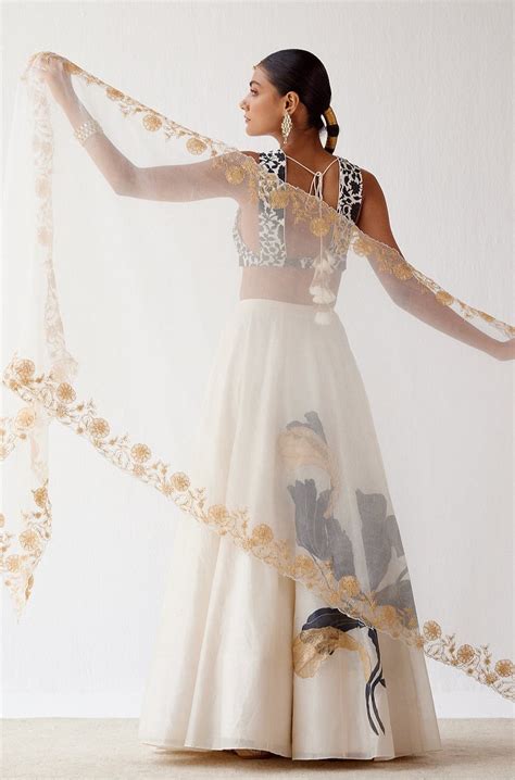 Devnaagri -Ivory Hand-Painted Lehenga Set