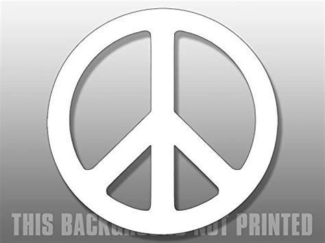 Buy White Peace Sign Symbol Sticker (Logo Vinyl Decal car Hippie Love ...