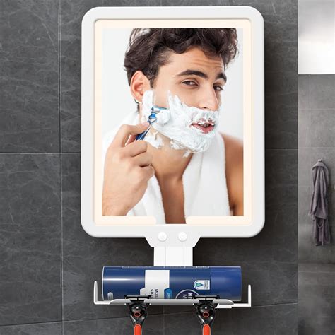 Amazon.com - Heated Shower Mirror Fogless for Shaving, Lighted Shower ...