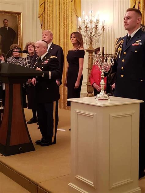1st Inf. Div. senior chaplain lights White House menorah | Article ...