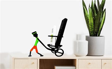 ORCHID ENGINEERS Stylish Iron Remote Stand For Home (Black Glossy ...