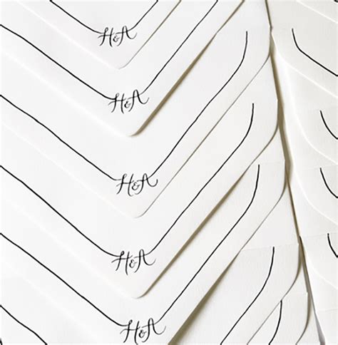 Calligraphy Monogram Envelopes - Inkberry Calligraphy