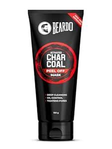 Buy Beardo Activated Charcoal Peel Off Mask for Men, 100g | Charcoal ...