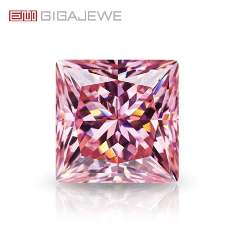 Sakura Pink Color VVS Princess Cut Excellent Quality Moissanite Loose ...