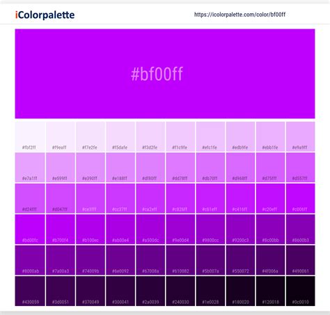 Electric Purple Color | bf00ff information | Hsl | Rgb | Pantone