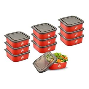 Buy JSI Stainless Steel Microwave Safe Lunch Containers Pack of 10 Pcs ...