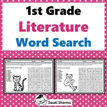 1st Grade, Literature, Word Search Worksheets school resource by Swati ...