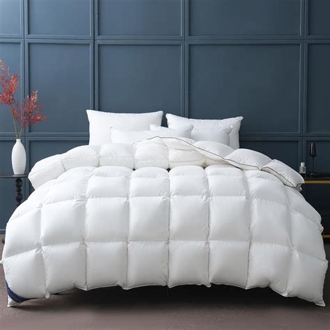 Amazon.com: DOWNCOOL Goose Down Comforter King Size - 750 Fill Power ...