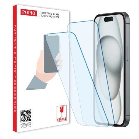POPIO Borderless Military-Grade Gorilla Tempered Glass for iPhone 16 ...