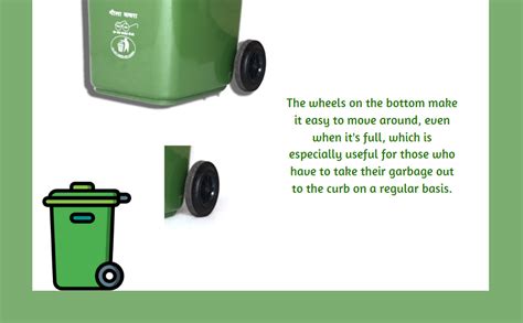 Mitrin Durable dustbin with a secure lid and large size, 240 Liter ...