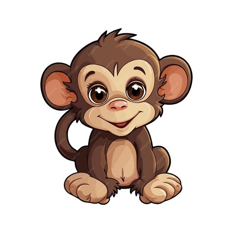 Premium Vector | Cute baby monkey cartoon illustration