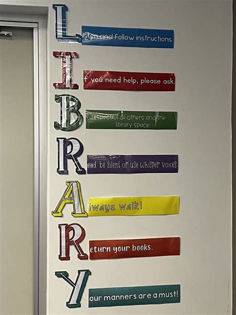 Library Rules Poster 的图像结果
