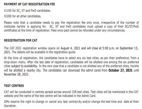 CAT 2021 application: Great registration open till Sept 15