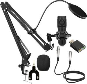 SOUVENIR BM800 Condenser Mic Studio Microphone Kit with Sound Card NB ...