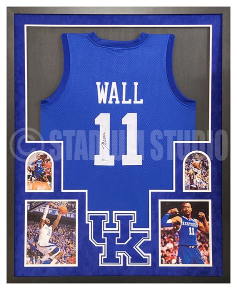 John Wall Autographed Framed Kentucky Blue Jersey - The Stadium Studio
