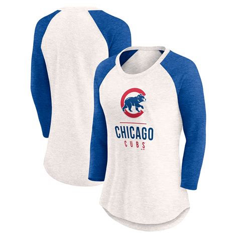 Chicago Cubs Women's White Take The Challenge Bi-Blend Long Sleeve ...