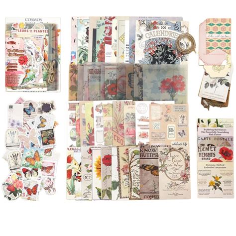 The AutoStory Vintage Journaling Essentials Scrapbooking Supplies Kit ...