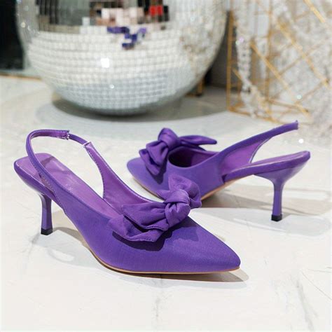 Bow Tie Stiletto Slingbacks Kitten Heels Sandals – CRAZE