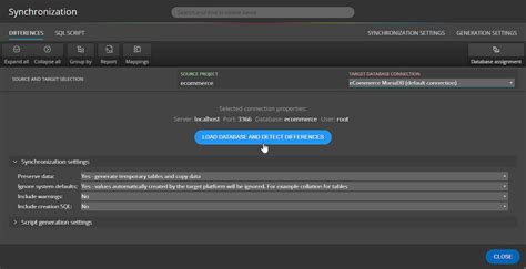 Schema Compare 的图像结果