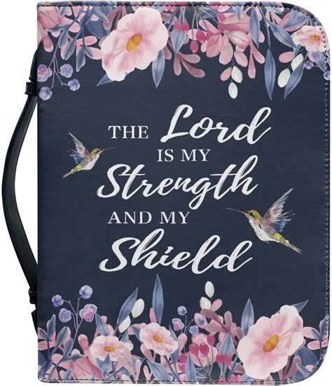 Amazon.com: Salabomia Hummingbird Flower Faux Leather Bible Cover for ...