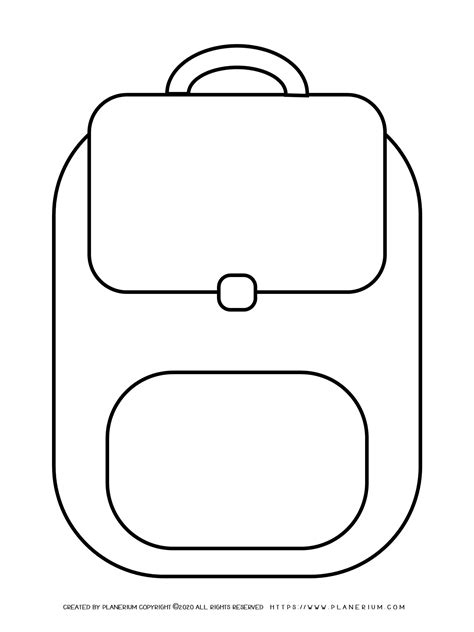 Backpack Coloring Page Cartoon School Backpack - AusmalbilderFurKinder.de