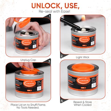 Snapklik.com : Resealable-Wick Chafing Fuel Cans, 24 Pack, 2 Hour ...