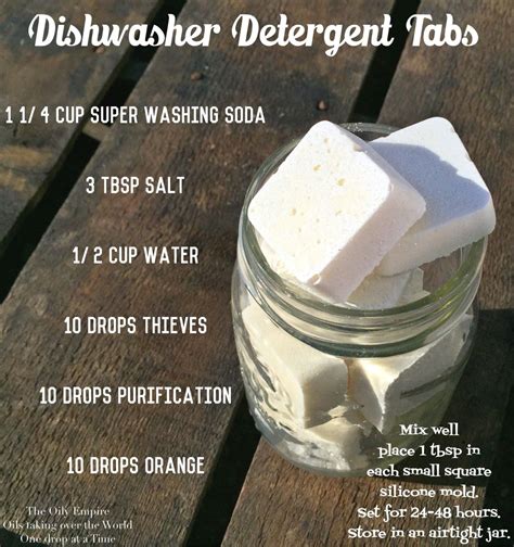 Easy Homemade Dishwasher Detergent Tabs Recipe