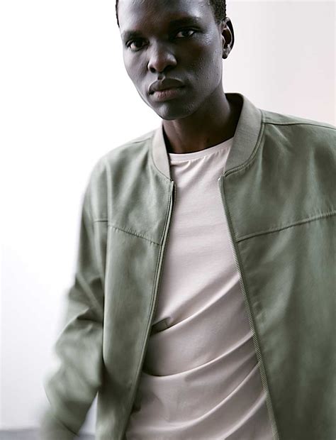 Buy Faux Suede Bomber Jacket at Marks & Spencer