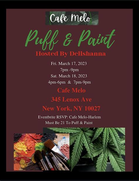 Puff and Paint, 345 Lenox Ave, New York, 17 March 2023