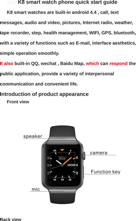 Image result for Smartwatch Phone User Guide
