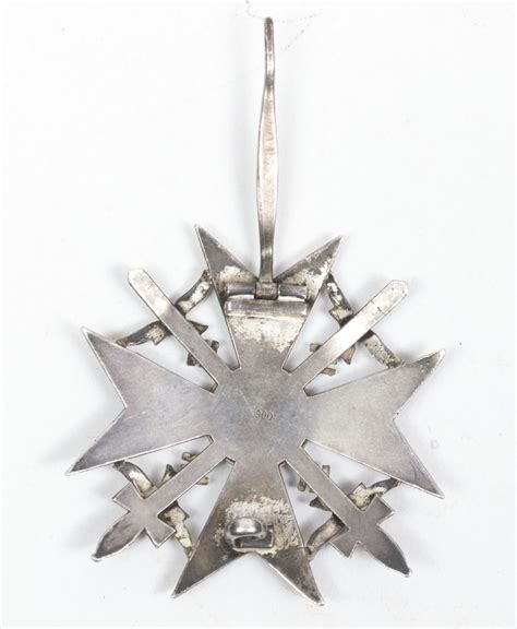 Spanish cross with swords in silver (Marked “900”)