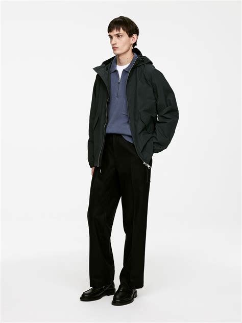 Pull en coton avec demi-fermeture éclair – Bleu – ARKET CH