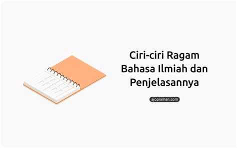 ciri ciri ragam bahasa
