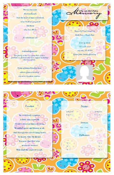 Image result for Create Funeral Program