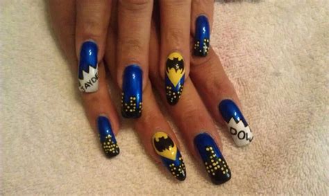 easy batman nail art