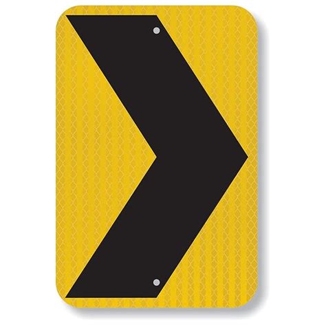 SmartSign 18 x 12 inch Chevron Right Arrow MUTCD-Compliant Metal Sign ...